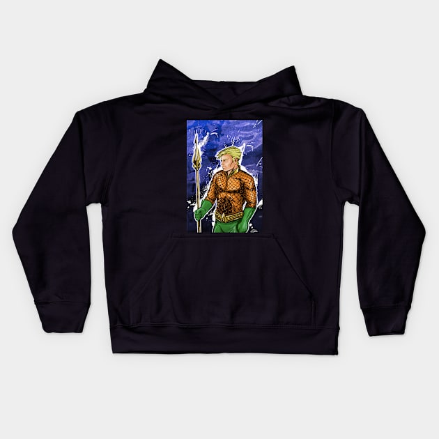 Underwater Hero Kids Hoodie by PatrickScullin